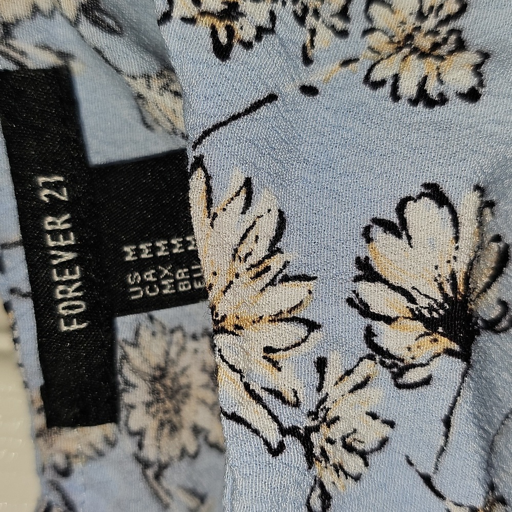 Forever 21 Blue Floral Mini Dress - Picture 2 of 6